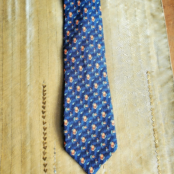 *sold* Vtg Silk Barney's Tie - Picture 2 of 4